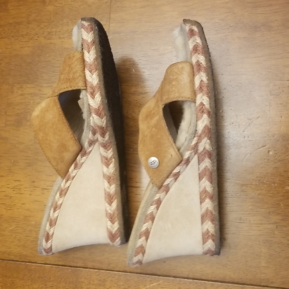 Women's UGG wedge sandals size 7 - Picture 3 of 8